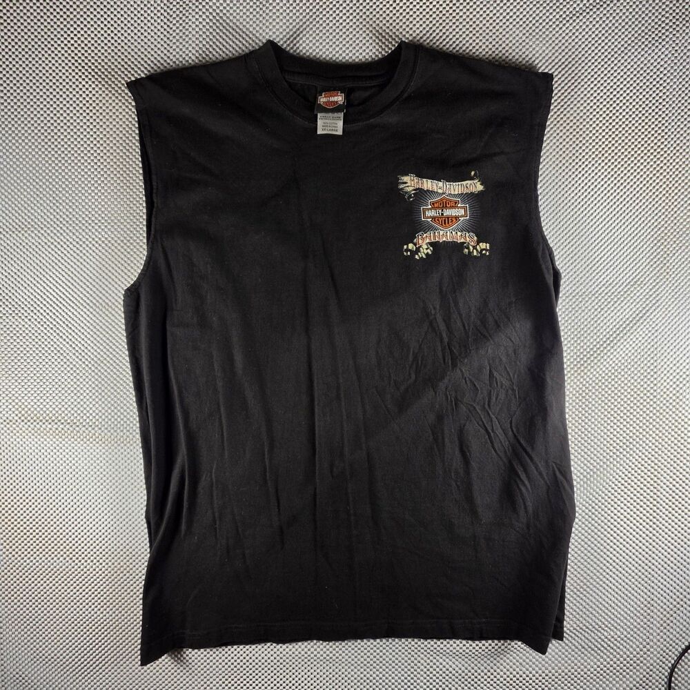 Harley-Davidson Bahamas Sleeveless Shirt Men XXL Black Motorcycle Biker Tee